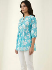 AADIVAA Floral Printed V-Neck Empire Kurti - Image 4