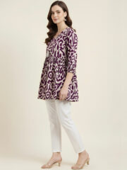 AADIVAA Printed V-Neck Empire Kurti - Image 2