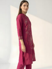 AADIVAA Women Floral Embroidered Regular Thread Work Pure Cotton Kurta with Trousers - Image 4