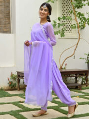 Lavender Kurta Patiala Set - Image 5