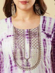Women Cotton Rayon Kurta Pant Dupatta Set - Image 3